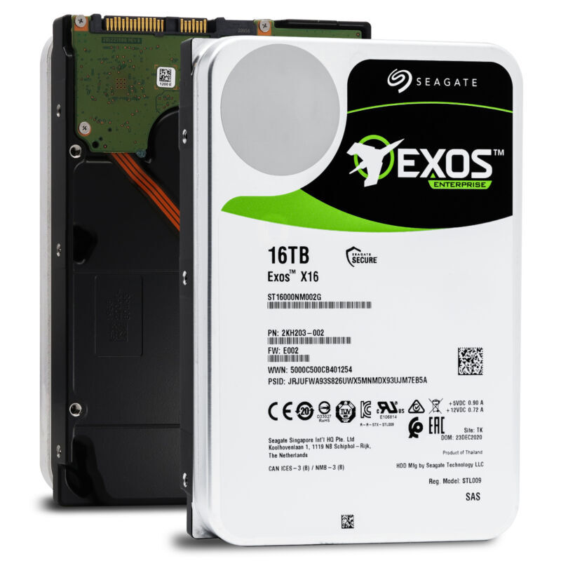 Seagate Exos X16 16TB SAS 3.5″ Enterprise HDD ST16000NM002G