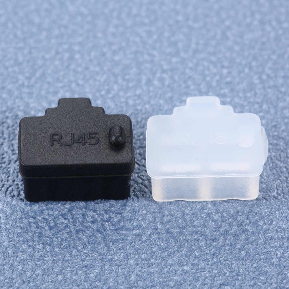 10x Silicone Anti Dust Cover Plugs F Ethernet Hub Port RJ45 Female Jack 2 Colors