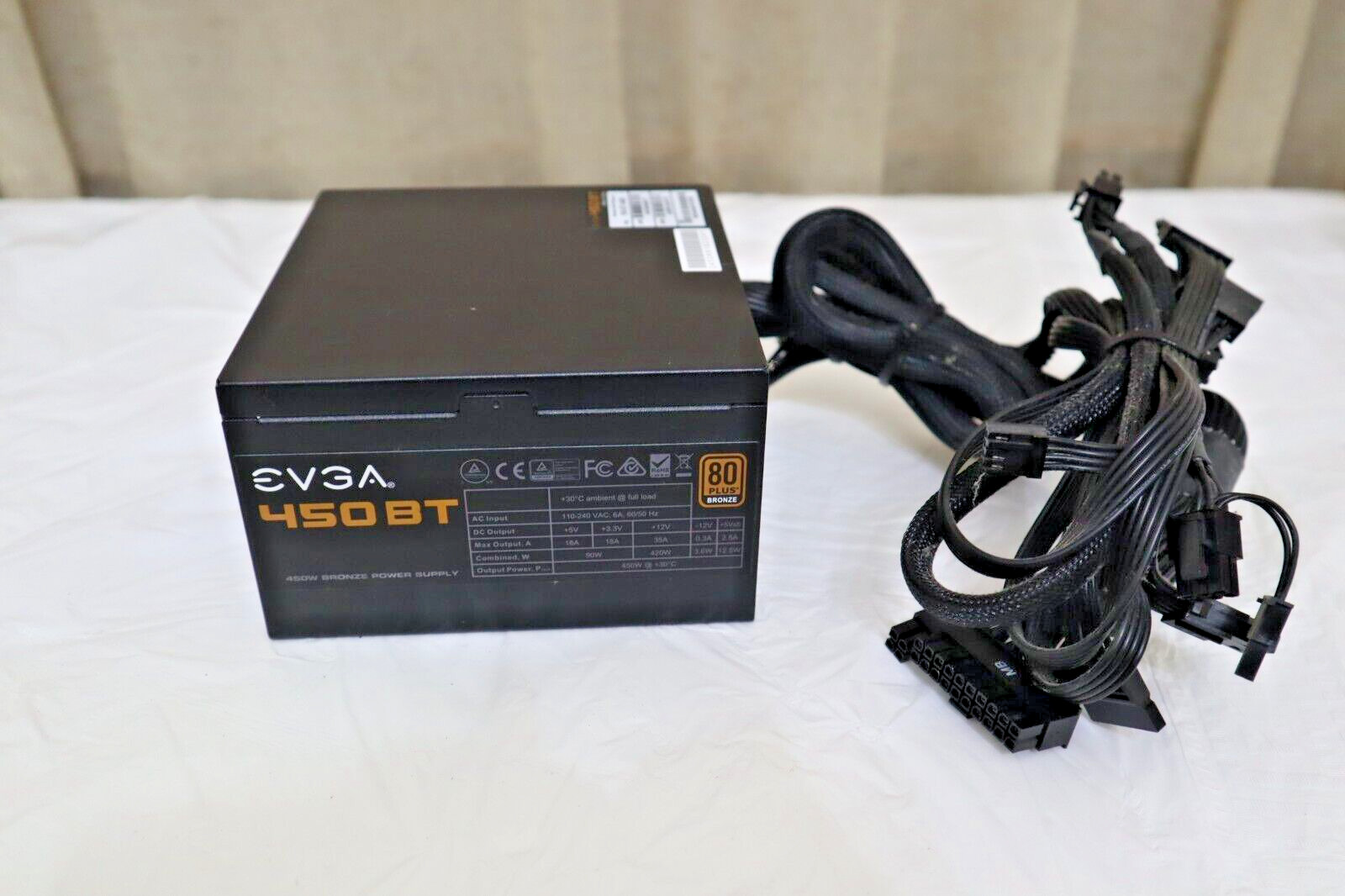 EVGA 450 BT 80+ Bronze 450W Power Supply (100-BT-0450)