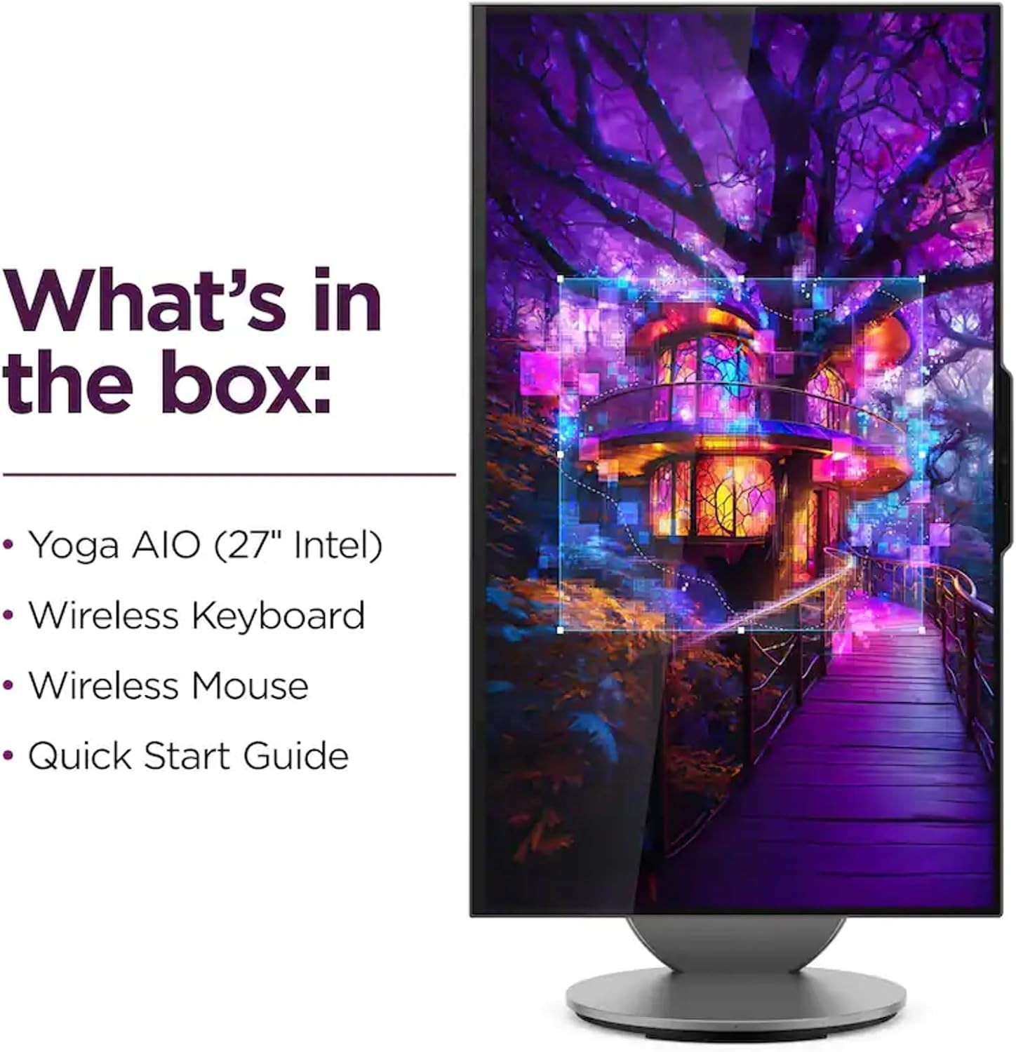 Lenovo Yoga All in one Desktop AI PC,27″ 2K IPS Display, Ultra 7 255H,16GB, 1TB
