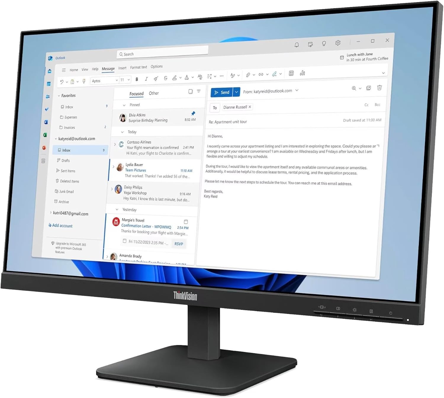 Lenovo ThinkVision S24-4e 23.8″ Class FHD LED Monitor 4ms 1920×1080 100Hz