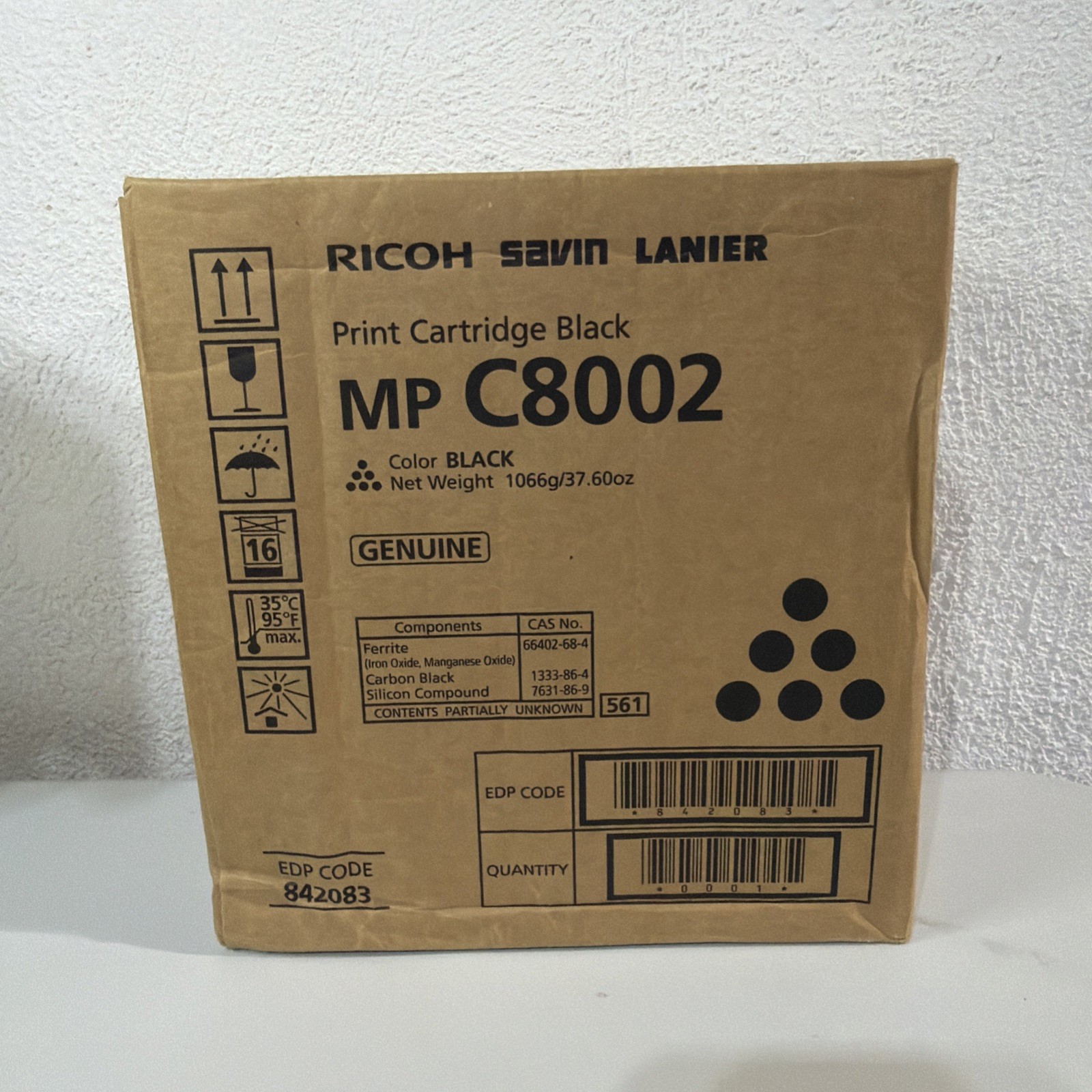 Genuine Ricoh 842083 (841780) Black Toner Cartridge for MP-C8002 (29K YLD)