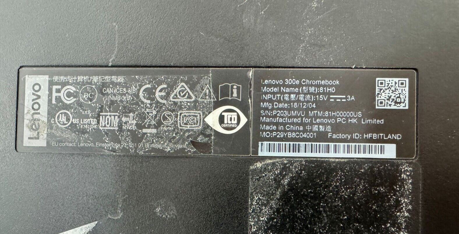 Lenovo 300e Touchscreen Chromebook 11.6″ 4GB 32gb SSD *SEE PHOTOS/DESCRIP.*