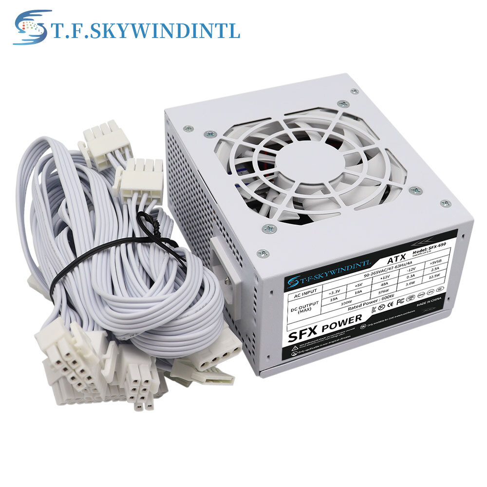 SFX 600 Watt PC Power Supply Full Modular, 87% Efficiency, 110V-264V, 20+4Pin