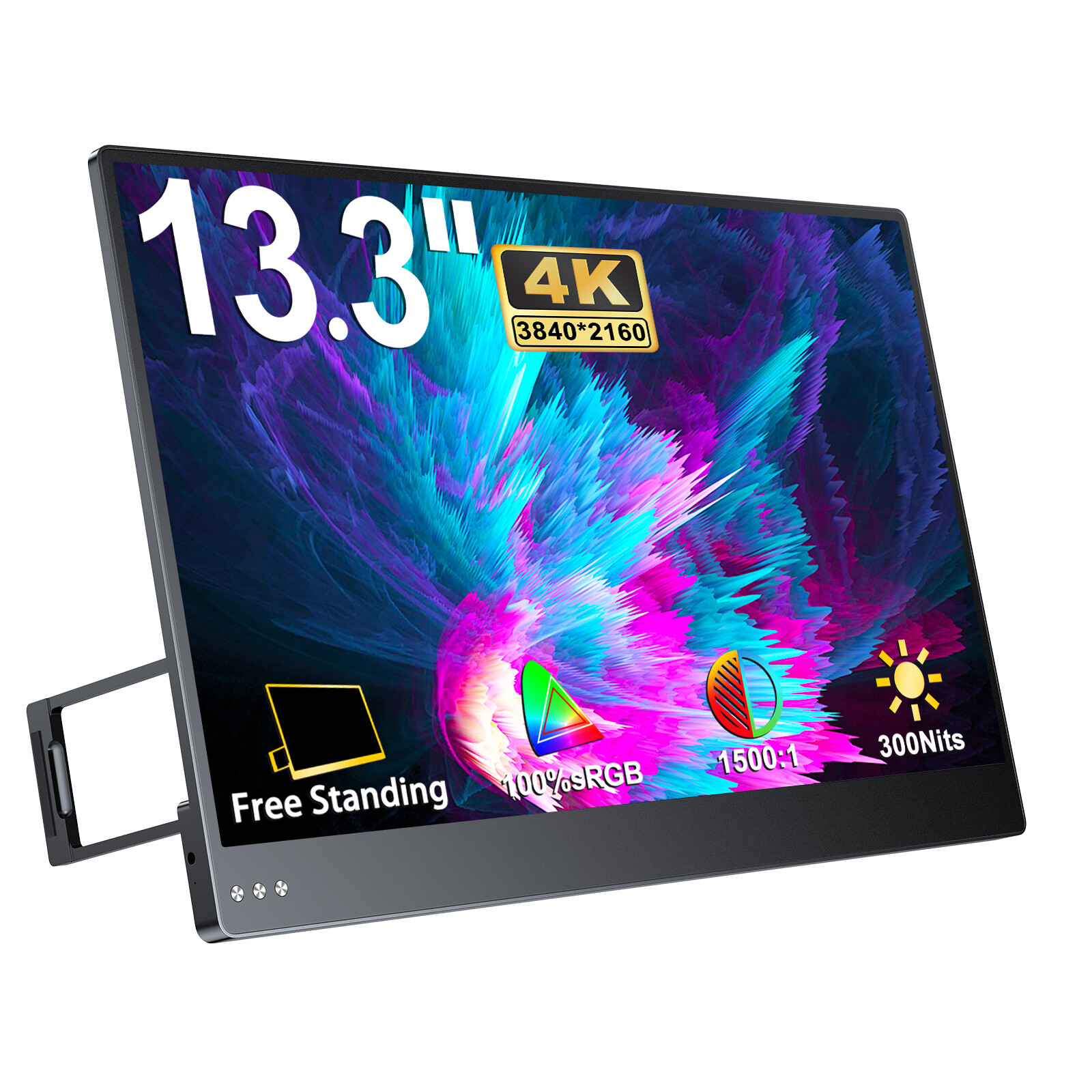 2K Portable Monitor UHD IPS 13.3″ Gaming HDR Screen Display HDMI 2560 x 1440 US