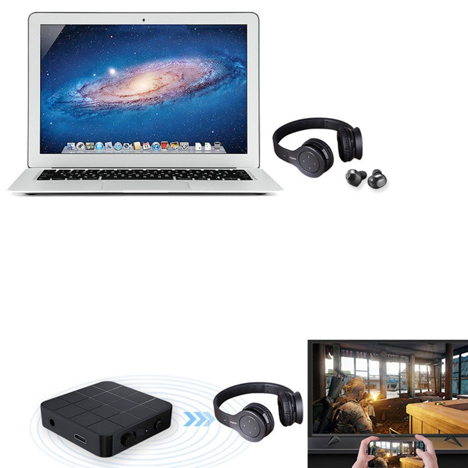2-in-1 Bluetooth 5.0 Transmitter & Receiver Wireless 3.5mm AUX Audio RX/TX Mode