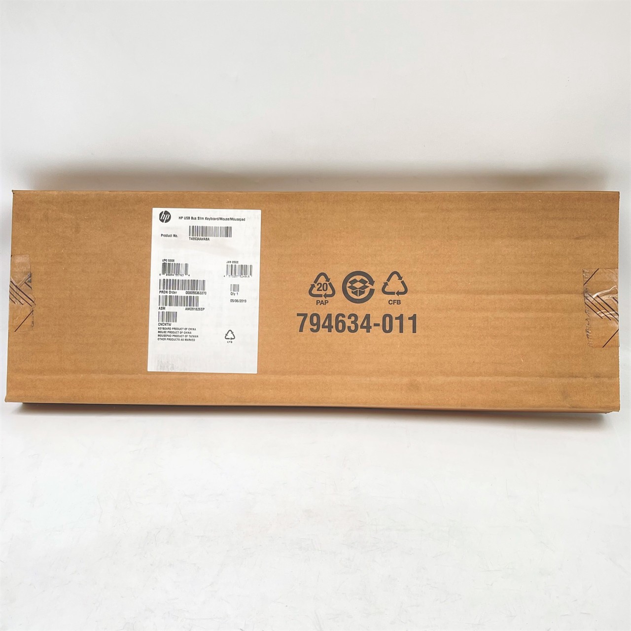 HP T4E63AA#ABA USB Business Slim Keyboard and Mouse Combo Wired Black NEW