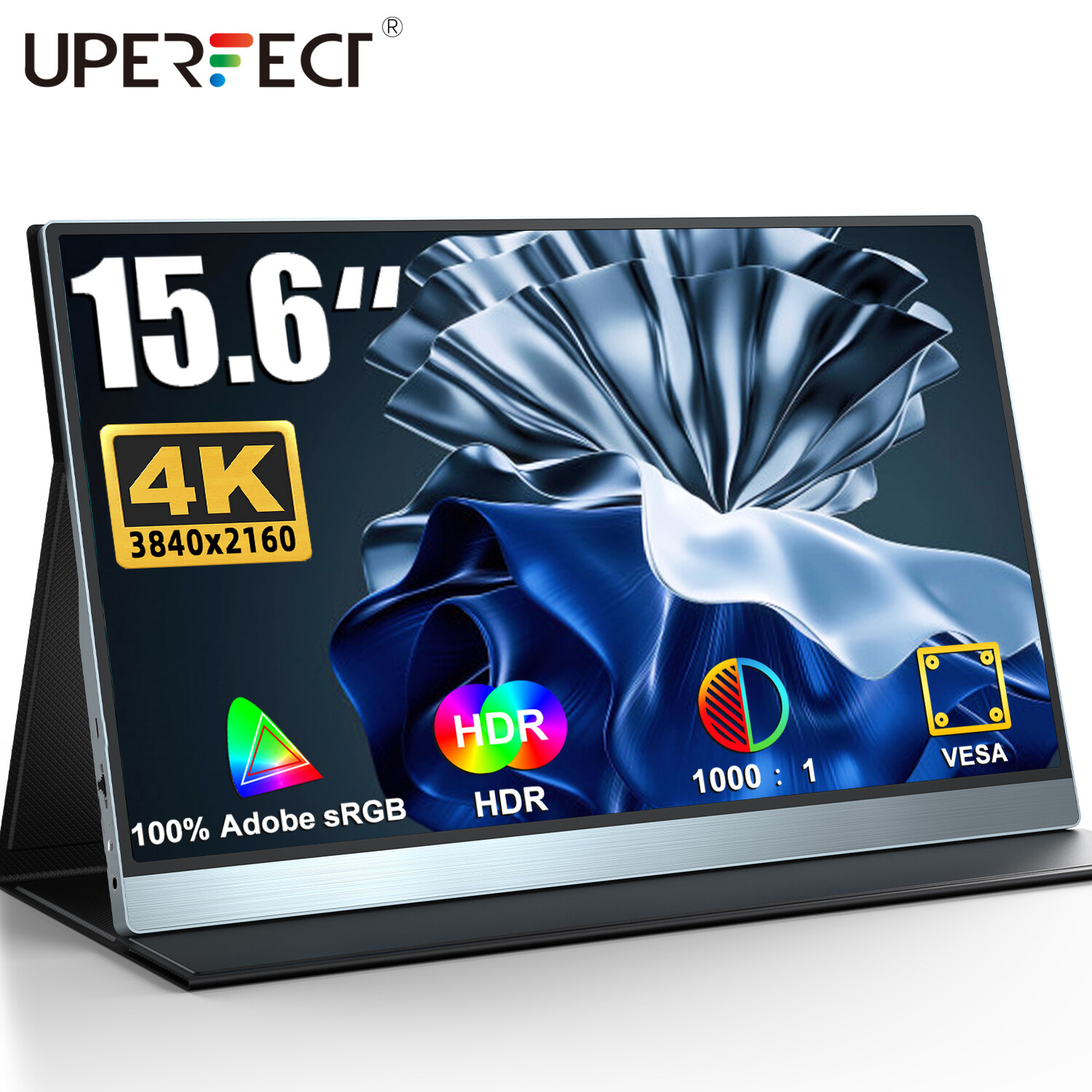 UPERFECT 15.6″ 4K Monitor 3840×2160 Portable Monitor Laptop Extender USB C HDMI