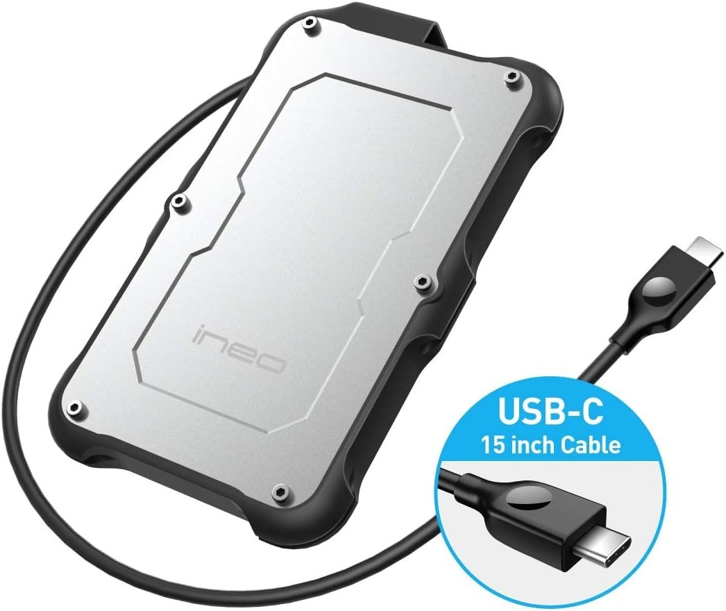 2.5″ USB-C 3.1 Hard Drive Enclosure HDD SSD External Laptop Case 9.5mm 7mm SATA
