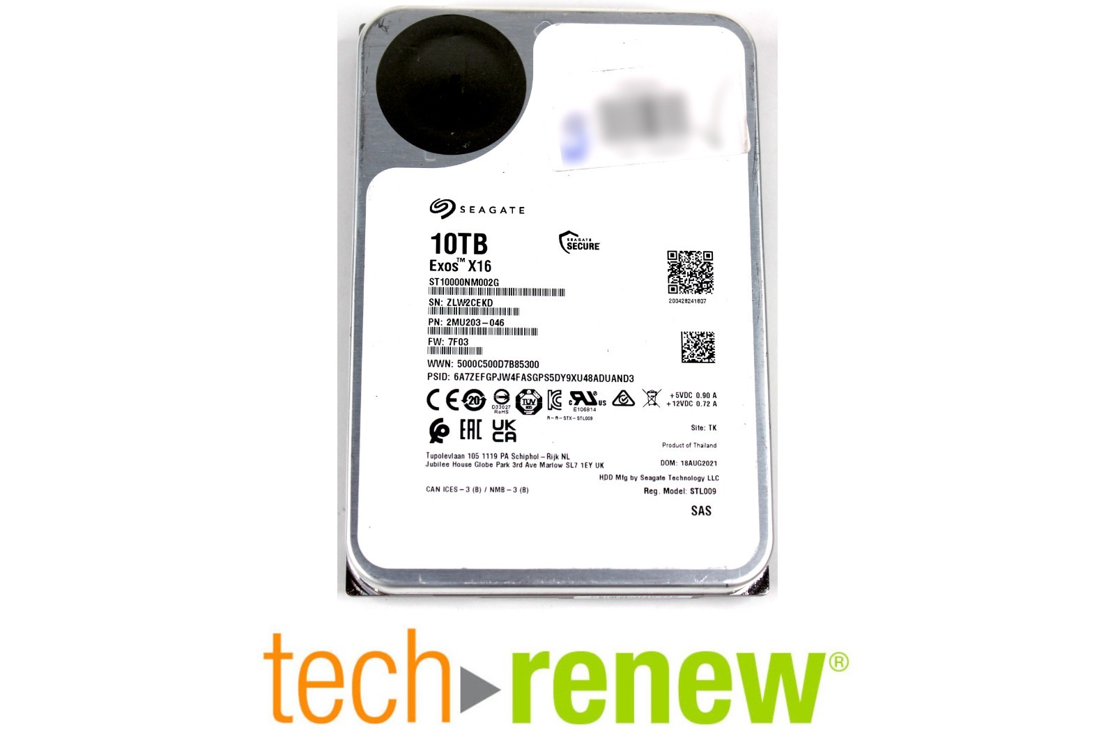 Seagate Exos X16 10TB HDD | ST10000NM002G | 2MU203-046 | SAS | Servers
