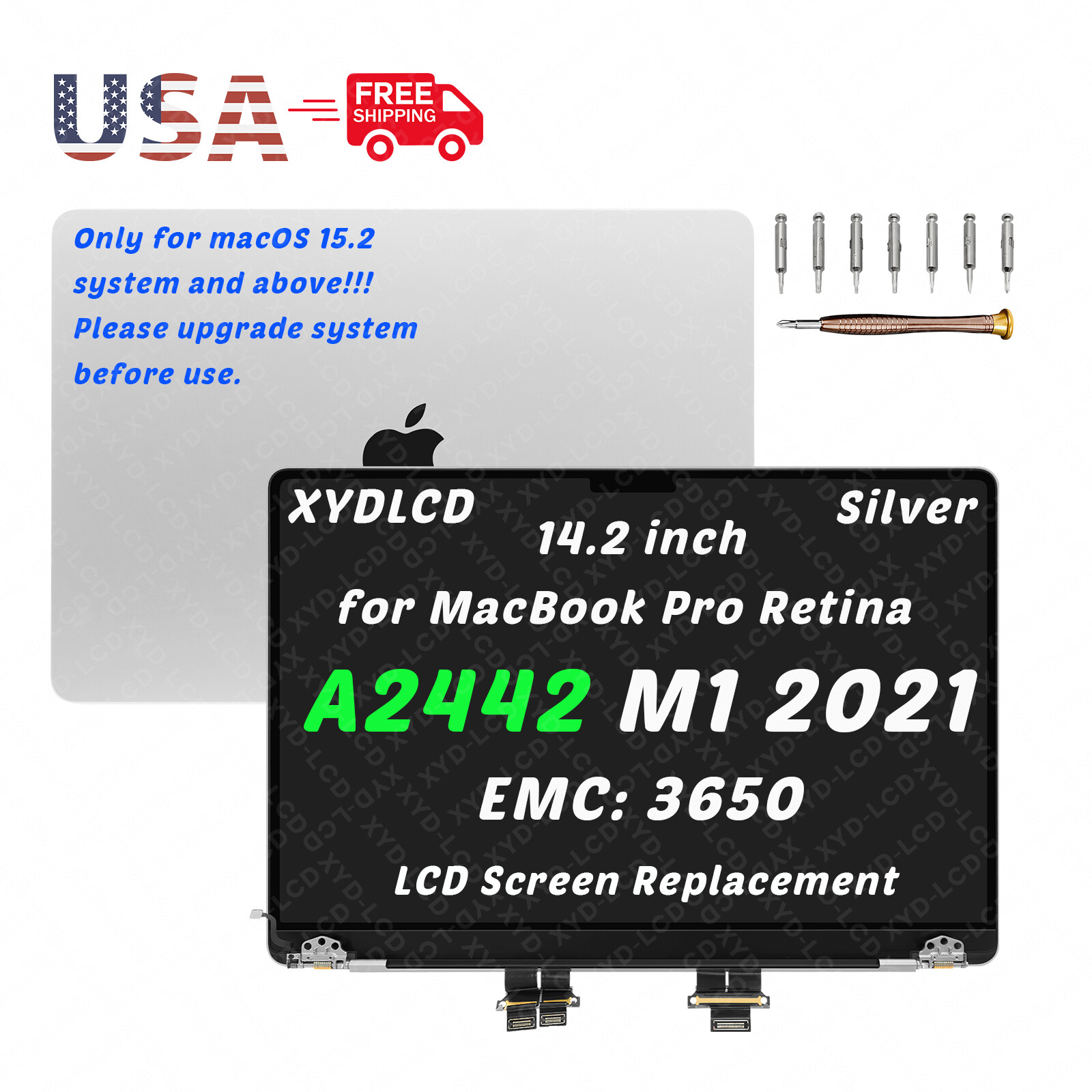 for Macbook Pro 14.2″ A2442 A2779 A2918 A2992 M1 M2 M3 2021 2023 LCD Screen A+++