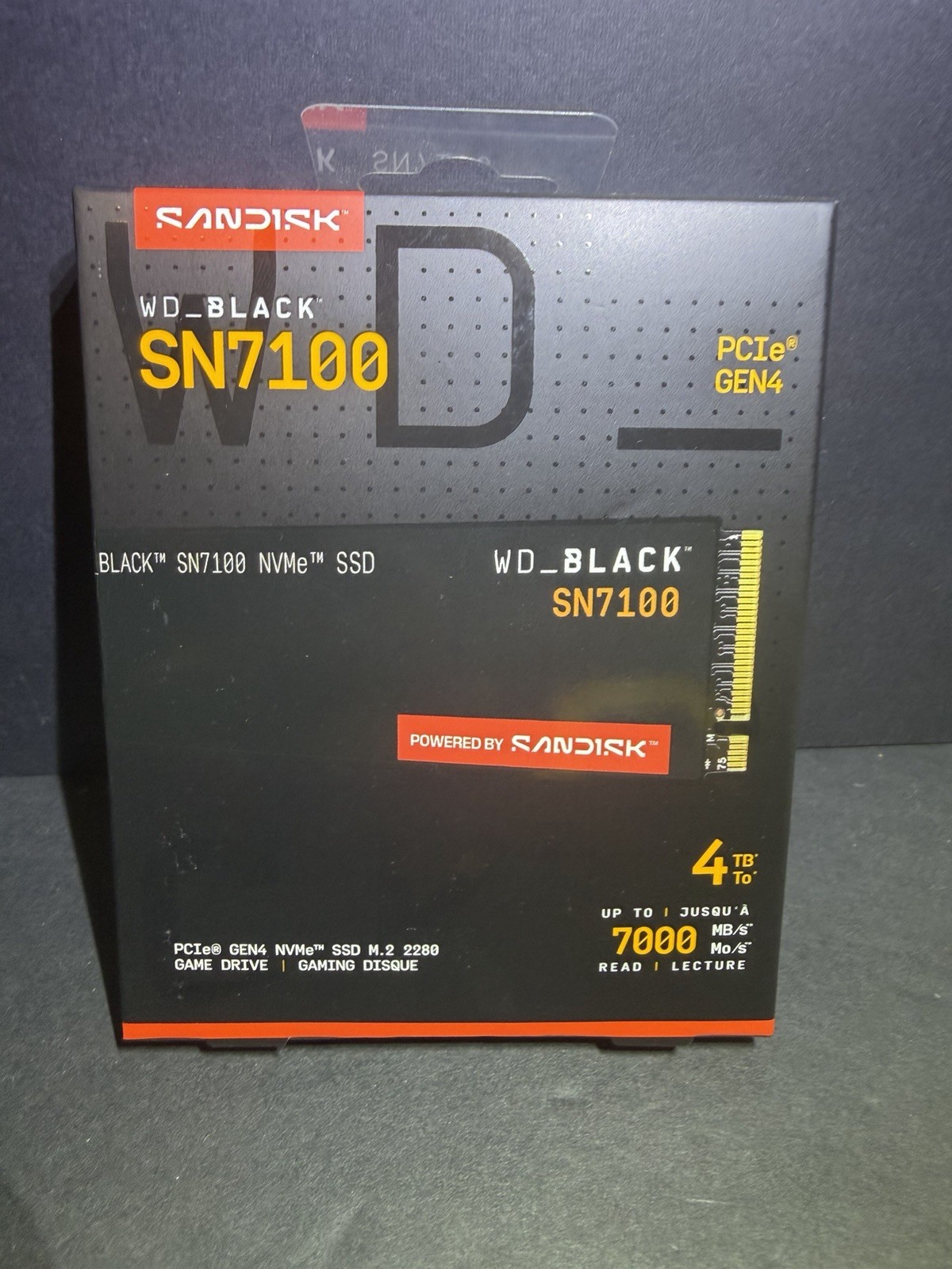 WDS400T4X0E WD_Black SN7100 4TB NVMe PCIe Gen4 M.2 2280 Internal Gaming SSD NEW