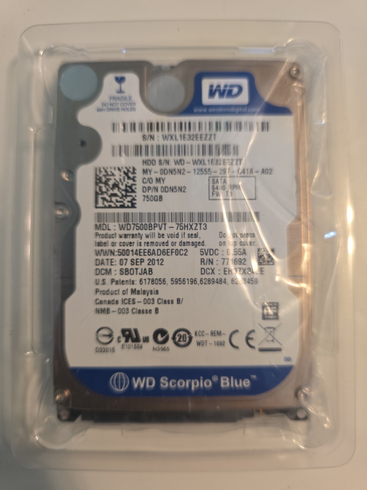 Wd 750 Gb