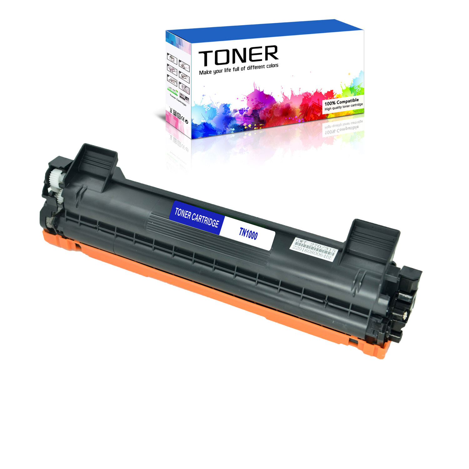 1PK Black TN1000 Toner Cartridge For Brother HL1112W MFC1810E MFC1910W DCP1512W