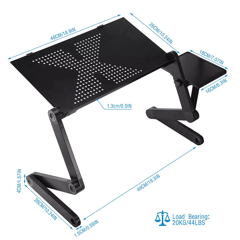 360° Adjustable Laptop Table Stand Lap Sofa Bed Tray Computer Notebook Desk New