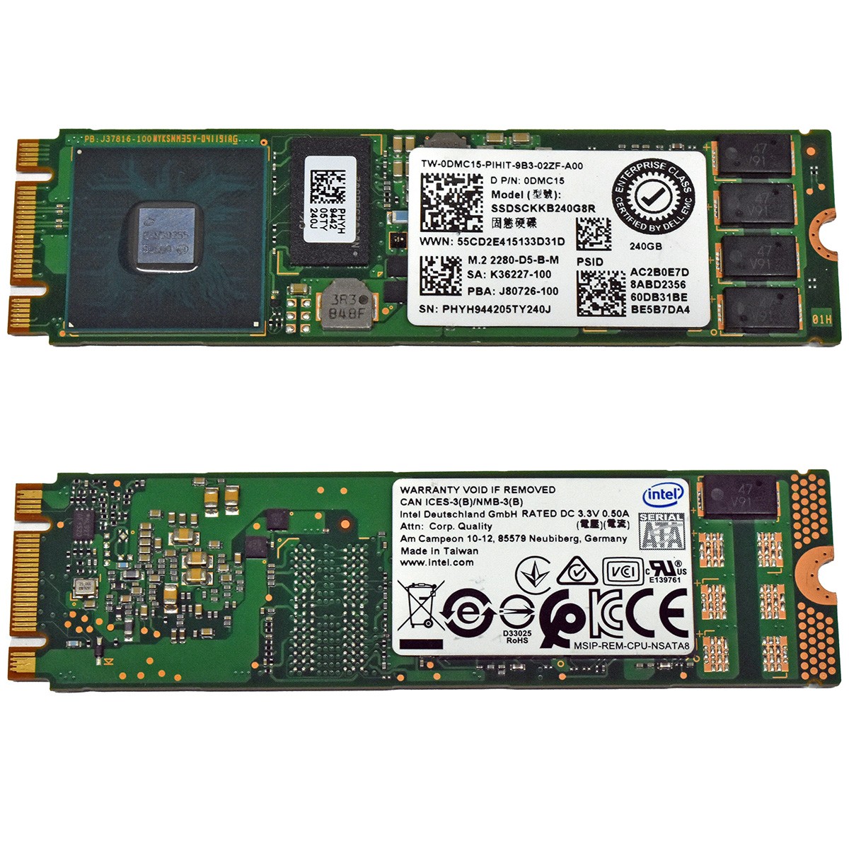 Dell Intel SSDSCKKB240G8R 0DMC15 240GB M.2 SSD SATA 6Gbps