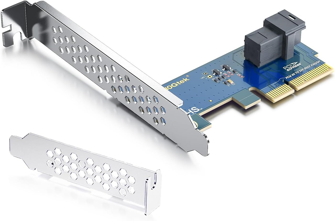 U.2 NVMe SSD Adapter Card, PCIe 3.0 x4 to SFF-8643 (1-Port), Multi-OS Support fo