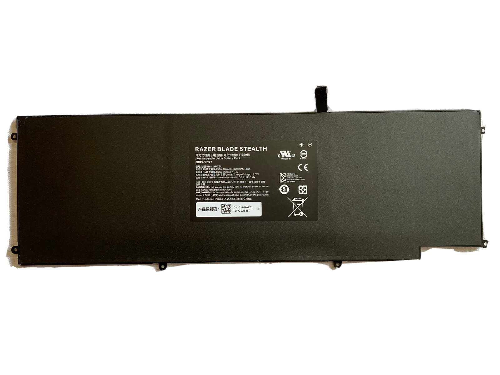 Genuine!! RAZER Blade Stealth BATTERY (HAZEL) 3ICP4/92/77 (3950mAh/45Wh/11.4V)