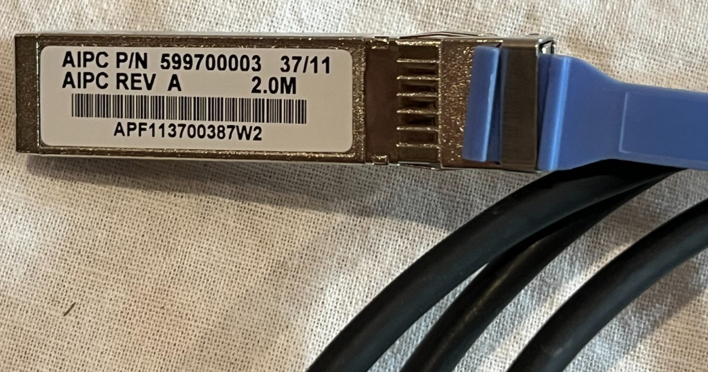 Dell Force10 CBL-10GSFP-DAC-2M 10G SFP+ DAC Twinax Cable 2 Meter AIPC OEM TESTED