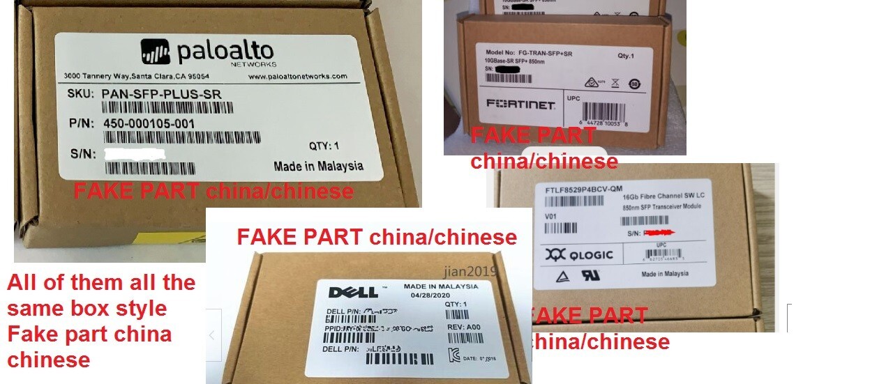 MA-SFP-10GB-SR MA-SFP-10GB-LR Fake china/chinese parts SFP+10G FAKE !!