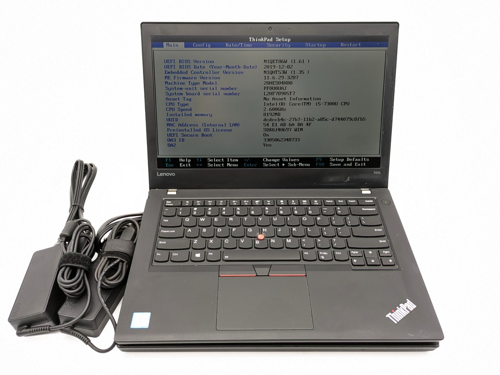 Lot of 2 Lenovo ThinkPad T470 – Intel Core i5-7300U, 8GB RAM, 128GB SSD, no OS