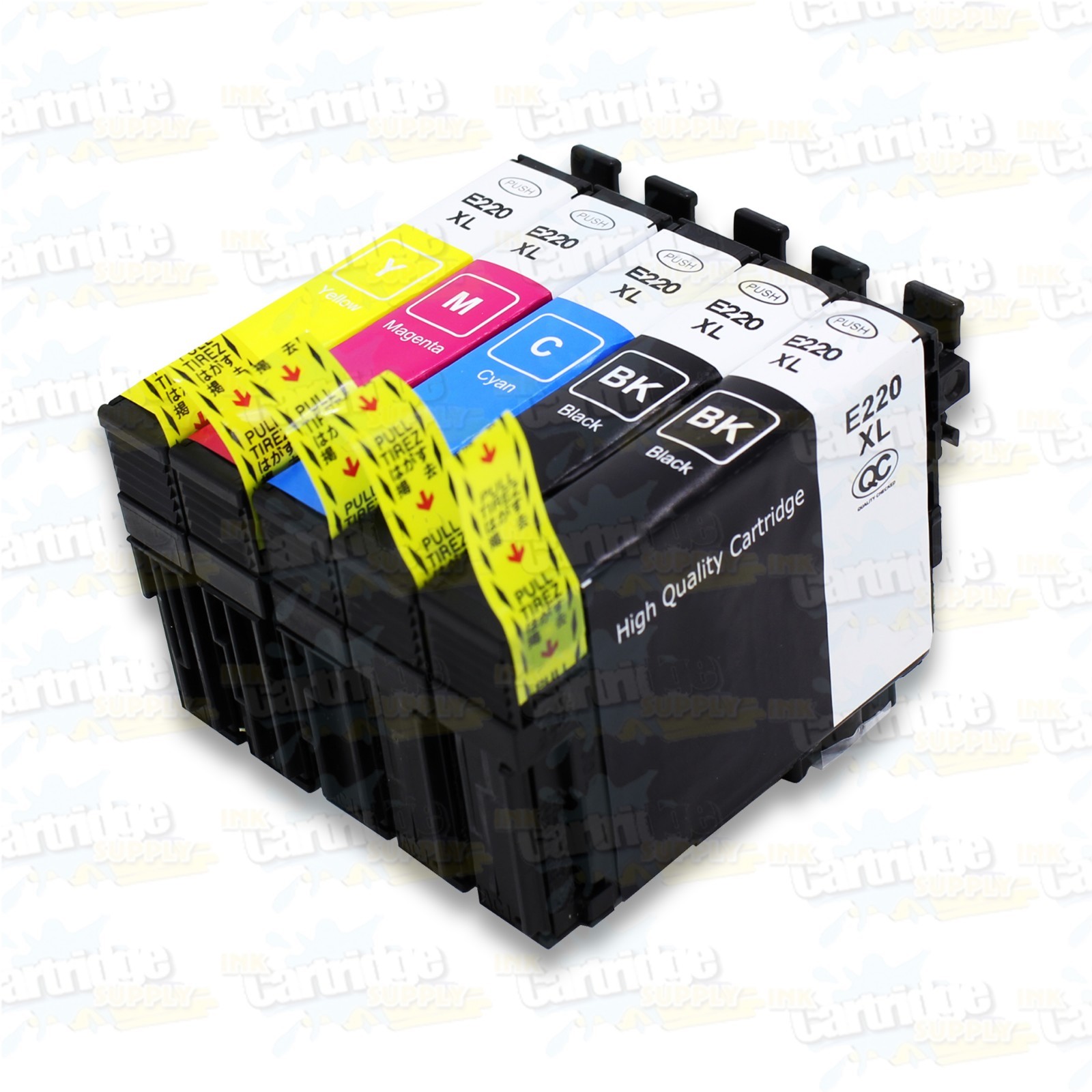 5PK 220XL Ink For Epson XP-320 XP-420 XP-424 WF-2630 WF-2650 WF-2660 WF2750 2760