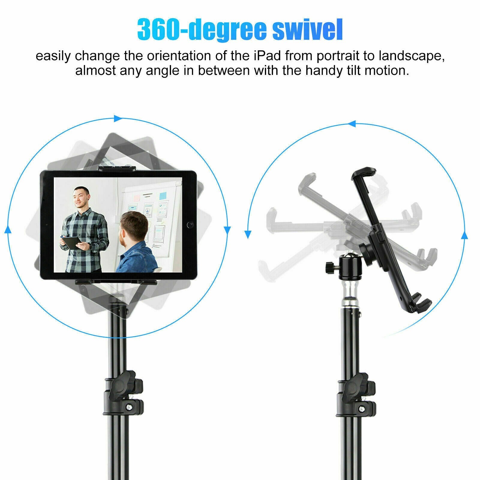 Adjustable Tripod Stand Holder Bracket For iPad 1 2 3 7″-11″ Tablet FLOOR MOUNT