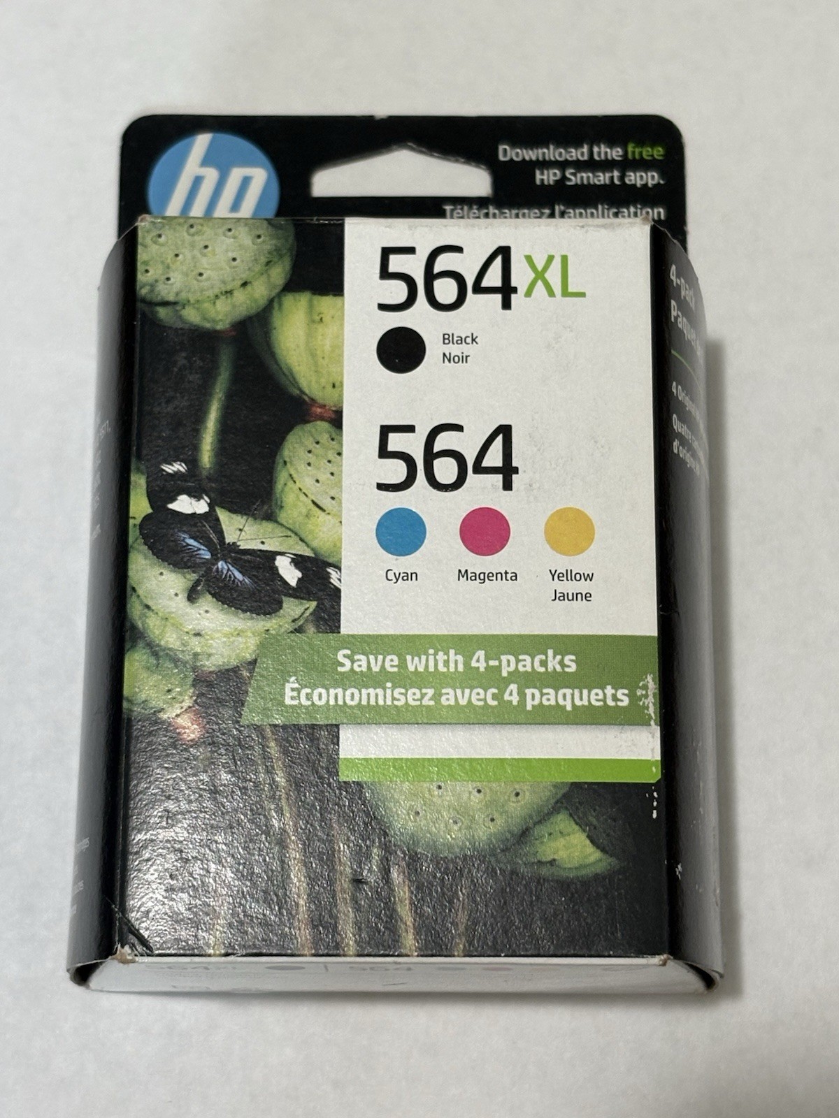 HP 564Xl Black & 564 Color Standard Ink Cartridges EXP 4/25