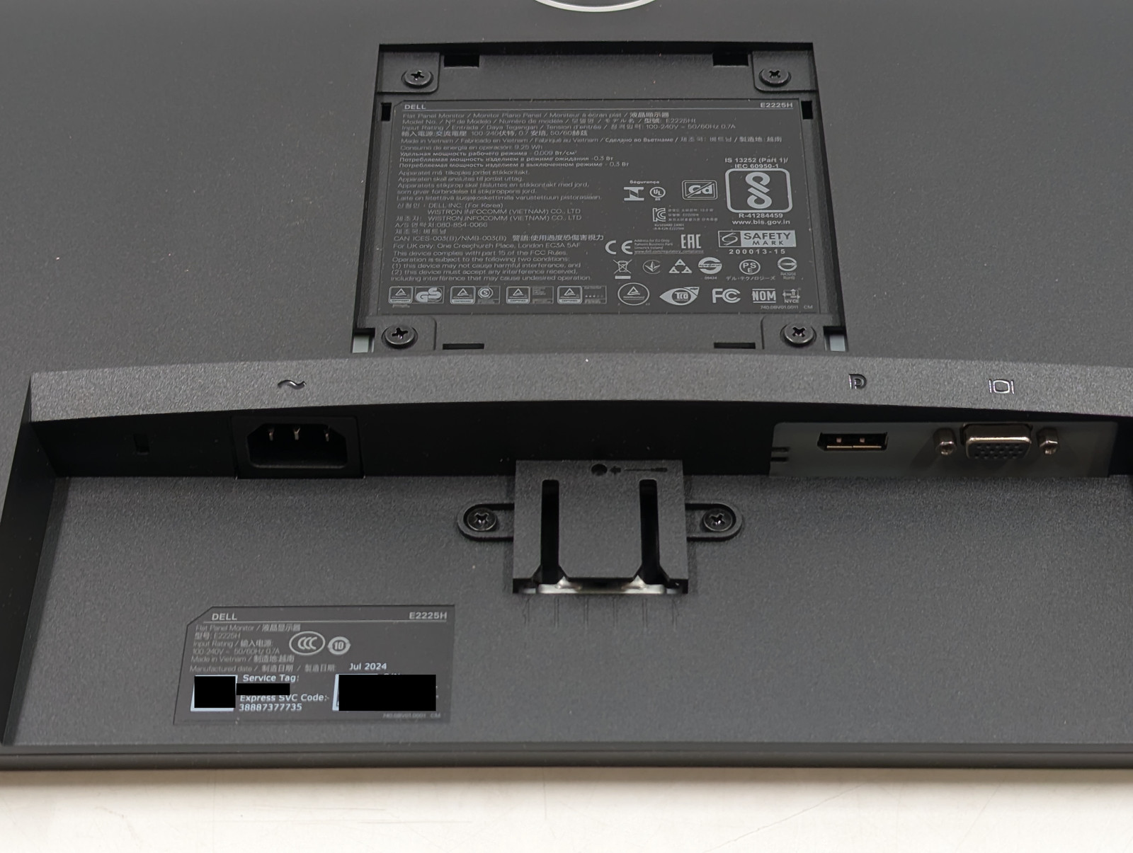 Dell E2225H Flat Panel Monitor 21.5 in 1920 x 1080 75Hz 5ms VA (092R01) Black