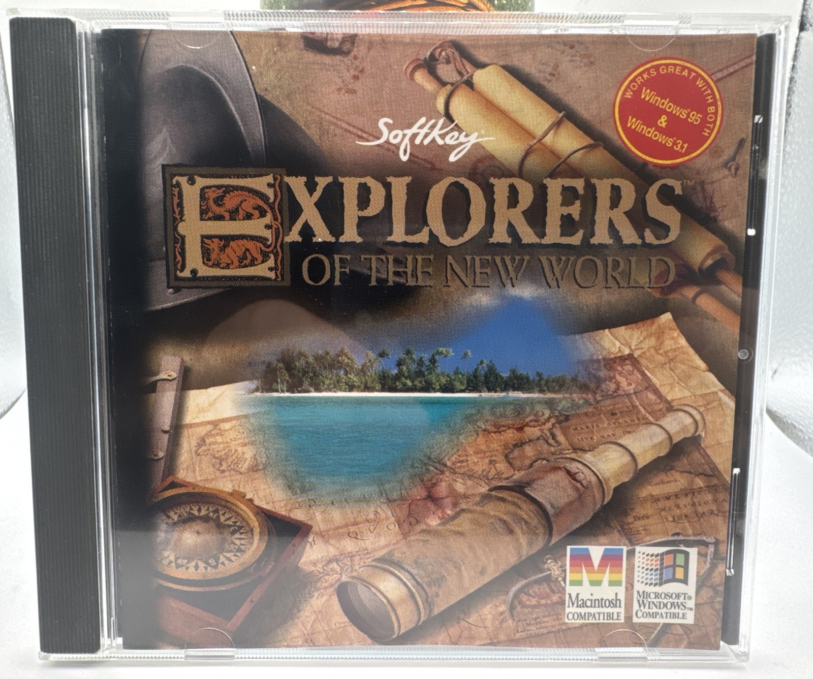 Explorers of the New World SoftKey 2001 PC CD-ROM Vintage Educational History