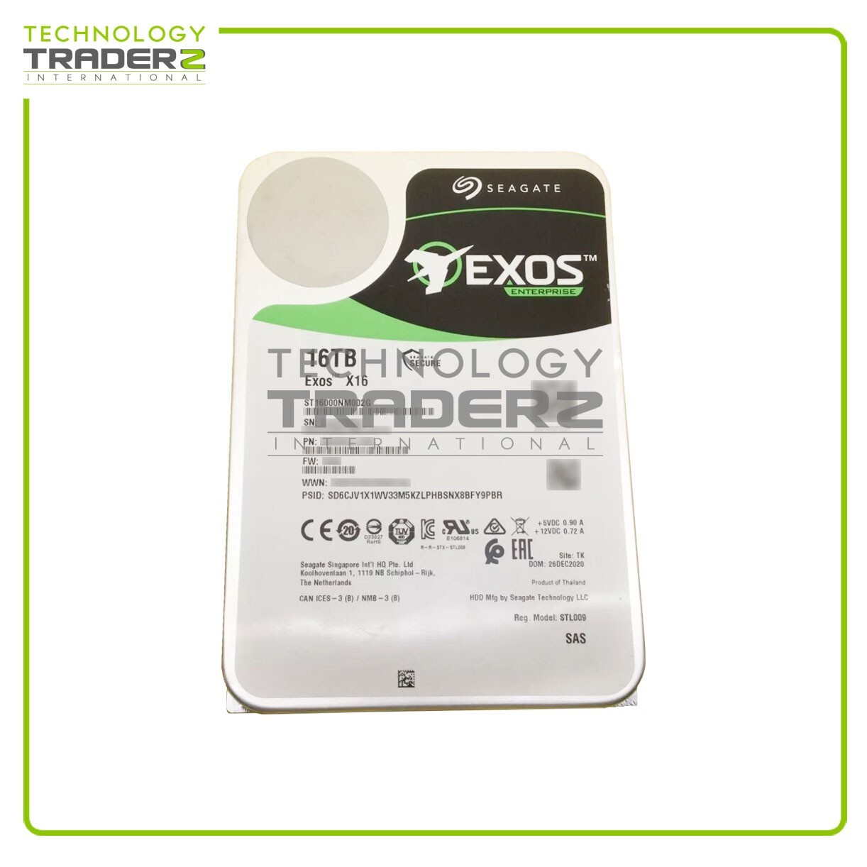 ** ST16000NM002G Seagate Exos X16 16TB SAS 12Gbps 256MB 3.5″ Internal HDD **