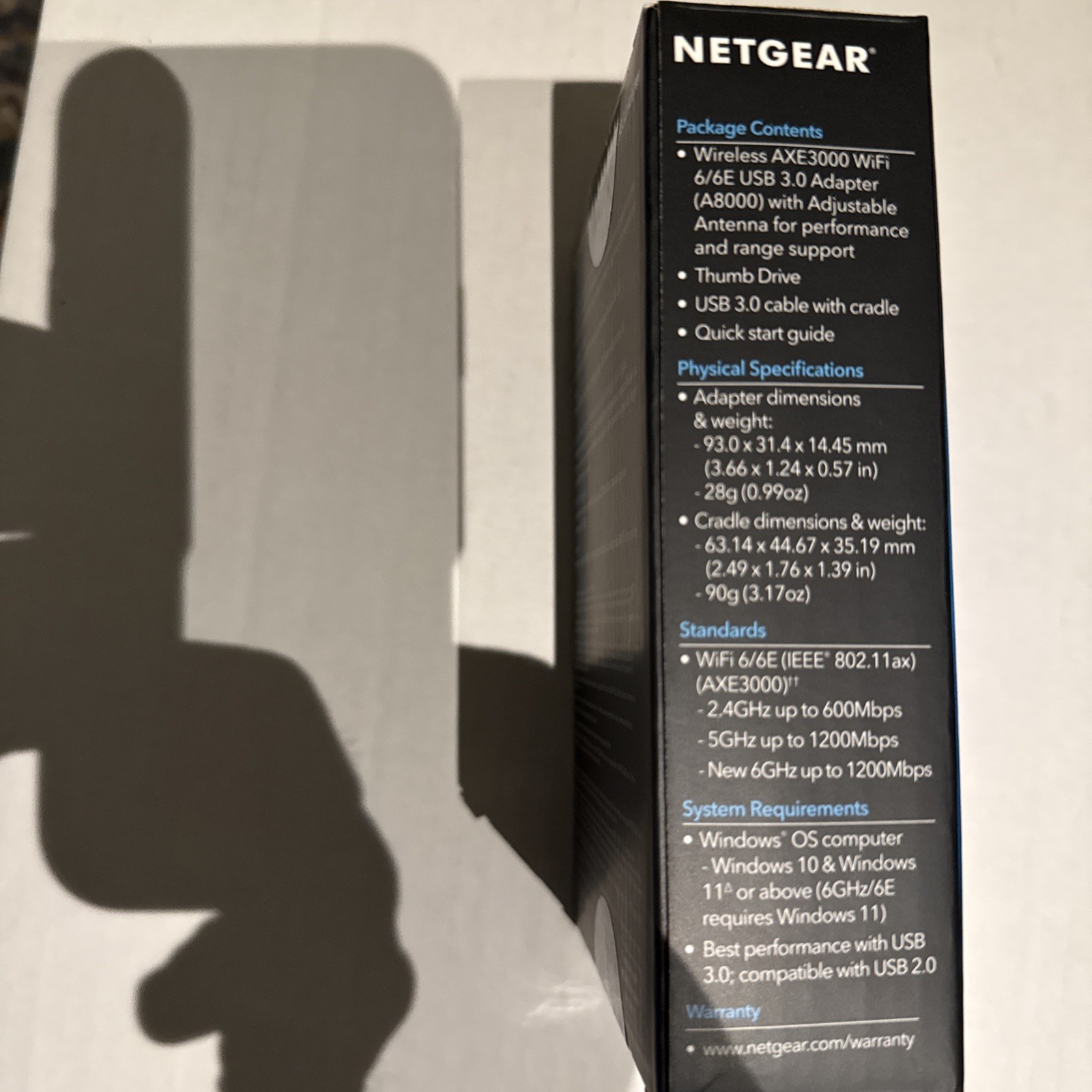 NETGEAR Nighthawk AXE3000 Tri-Band USB Adapter 3.0 Wi-Fi 6/6E (New in Box)