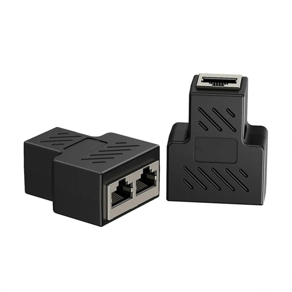 RJ45 Splitter Adapter 1 to 2 Ways Dual Female Port CAT6/5/7 LAN Ethernet Cable