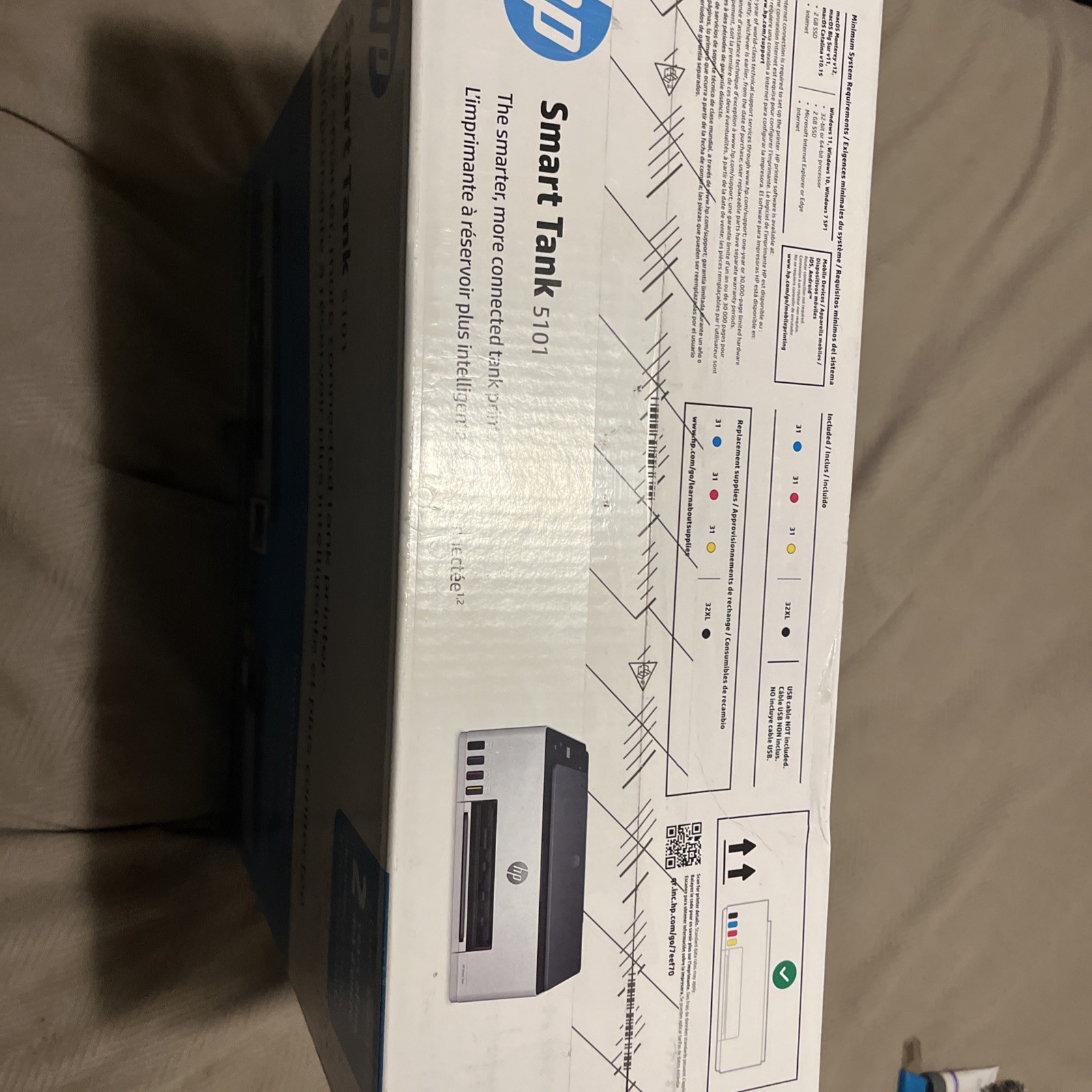 HP Smart Tank 5101 All-In-One Inkjet Printer – Wifi AirPrint. Brand New In Box