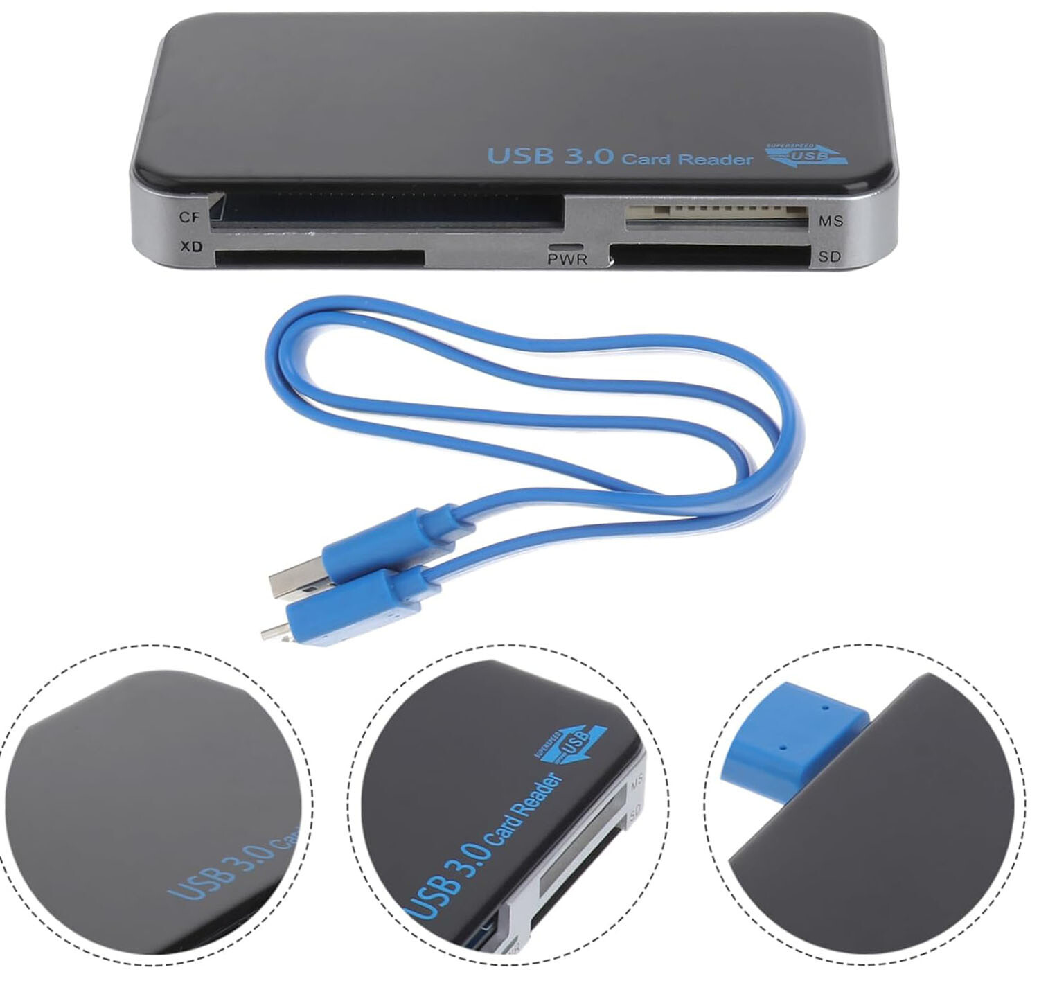 USB 3.0 Memory Card Reader Adapter 5GBPS Fit CF/TF/SD/Micro SD/XD/M2/MS Card LOT