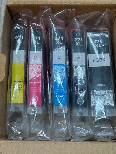 Ink Cartridge Replacement Compatible with Canon C-270XL / C-271XL – 5 colors NIB