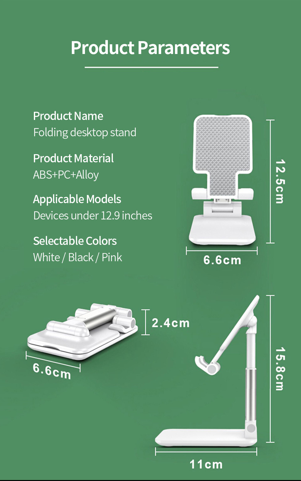 Adjustable Cell Phone Tablet Stand Desktop Holder Mount Mobile Phone iPad iPhone