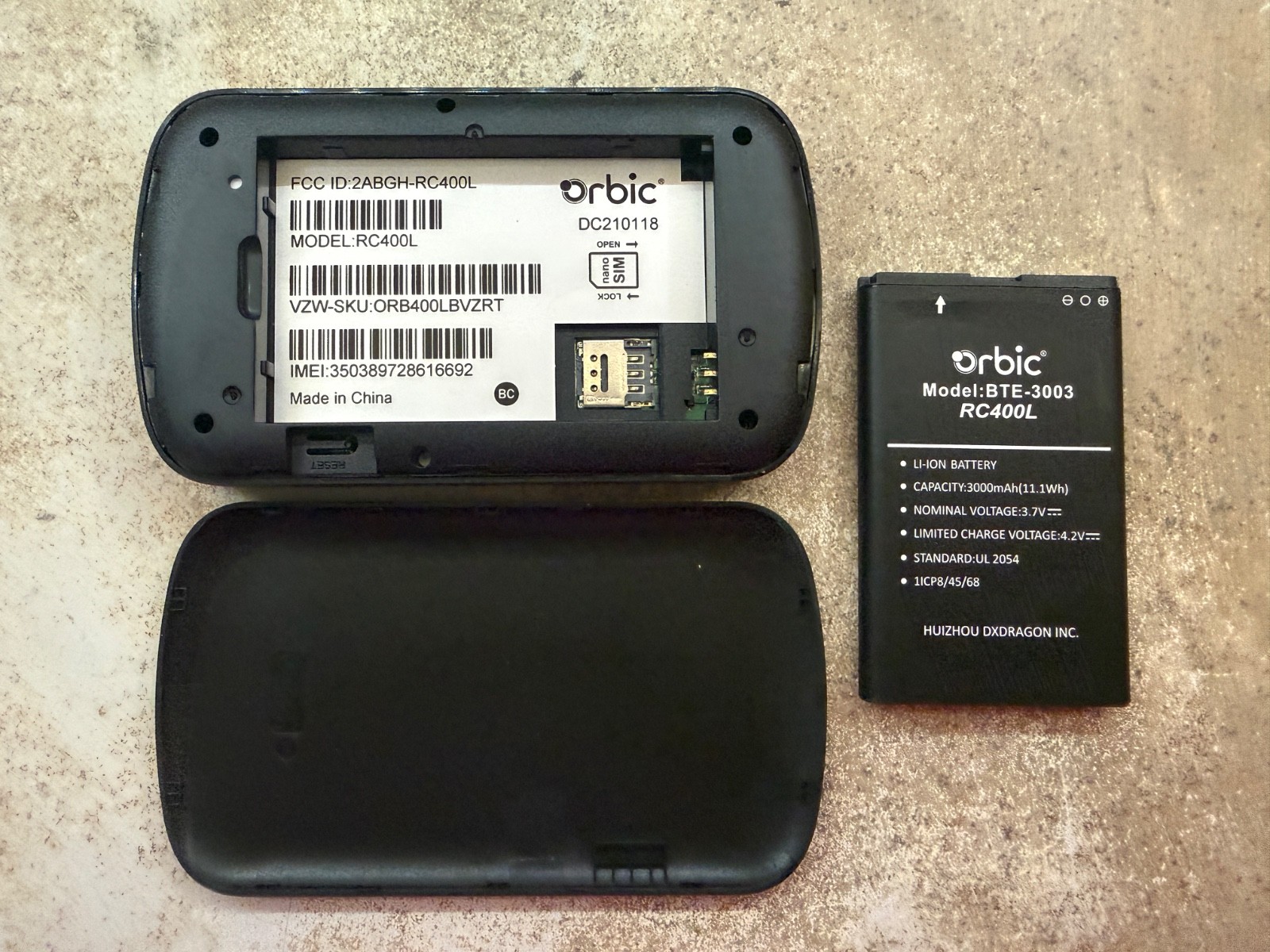 Lot of 76 Verizon Orbic Speed RC400L Mobile Wi-Fi Hotspot 4G LTE ORB400LBVZRT