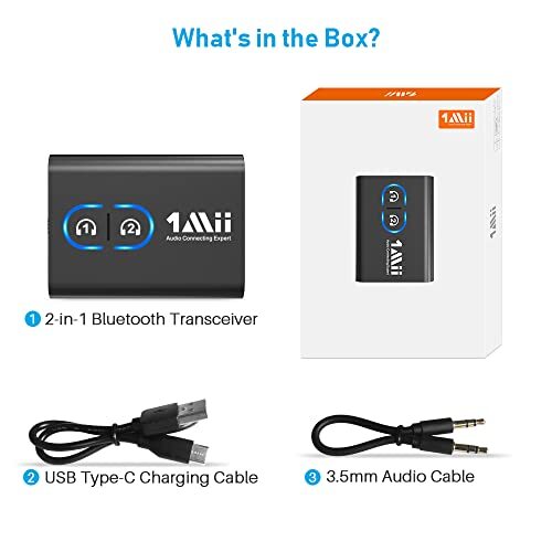 Bluetooth 5.3 Transmitter Receiver for TV to Wireless Headphones Dual Link Ap…