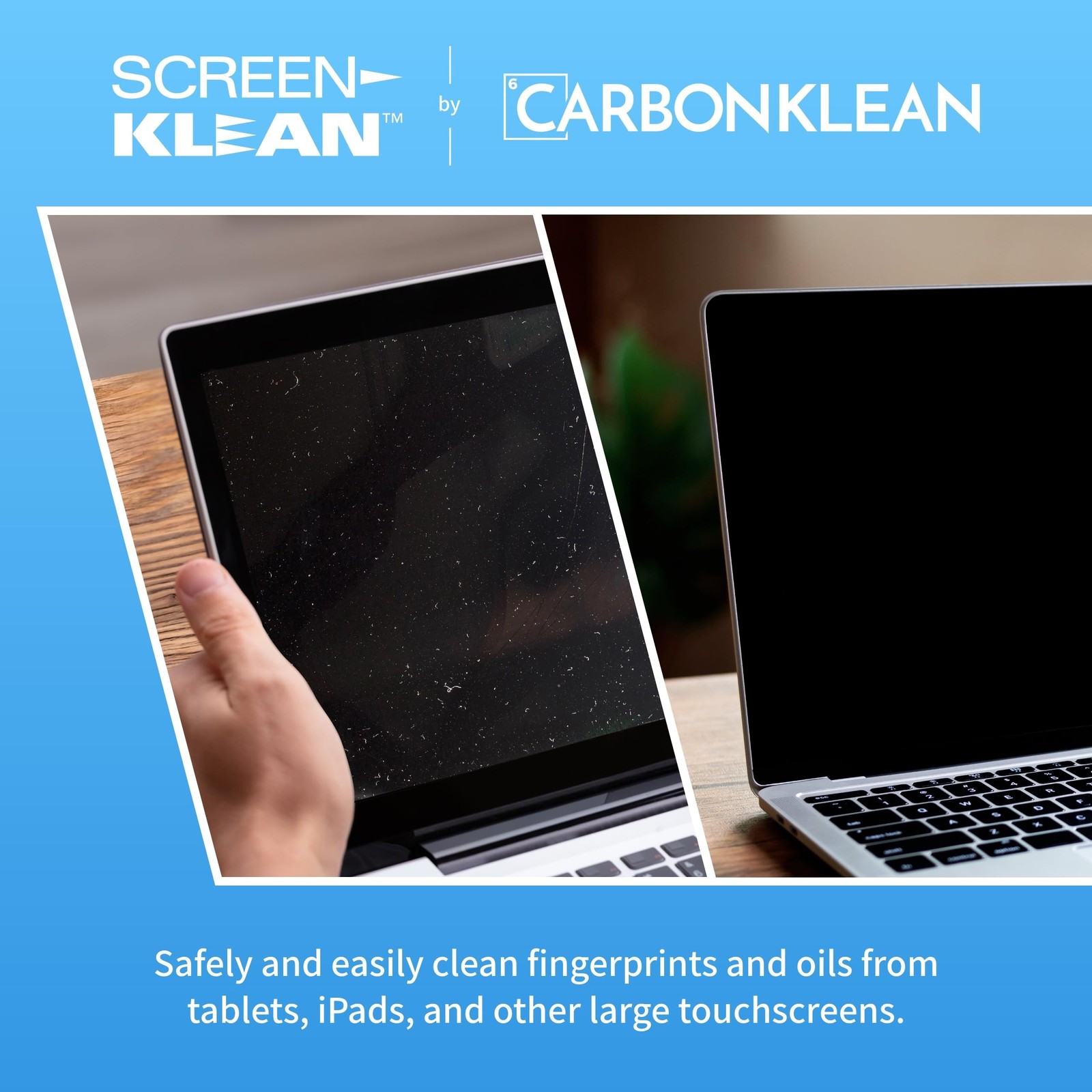 ScreenKlean Tablet Screen Cleaner – Compatible with iPad, Silver-1 Count