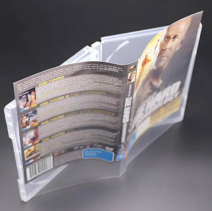 10 x PREMIUM QUALITY Sextuple Clear DVD Case Holds 6 DVD Covers 14mm Spine