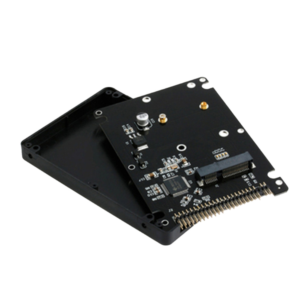 mSATA to 2.5″ IDE HDD SSD mSATA to PATA Adapter Converter Card 44PIN w/ Case fB