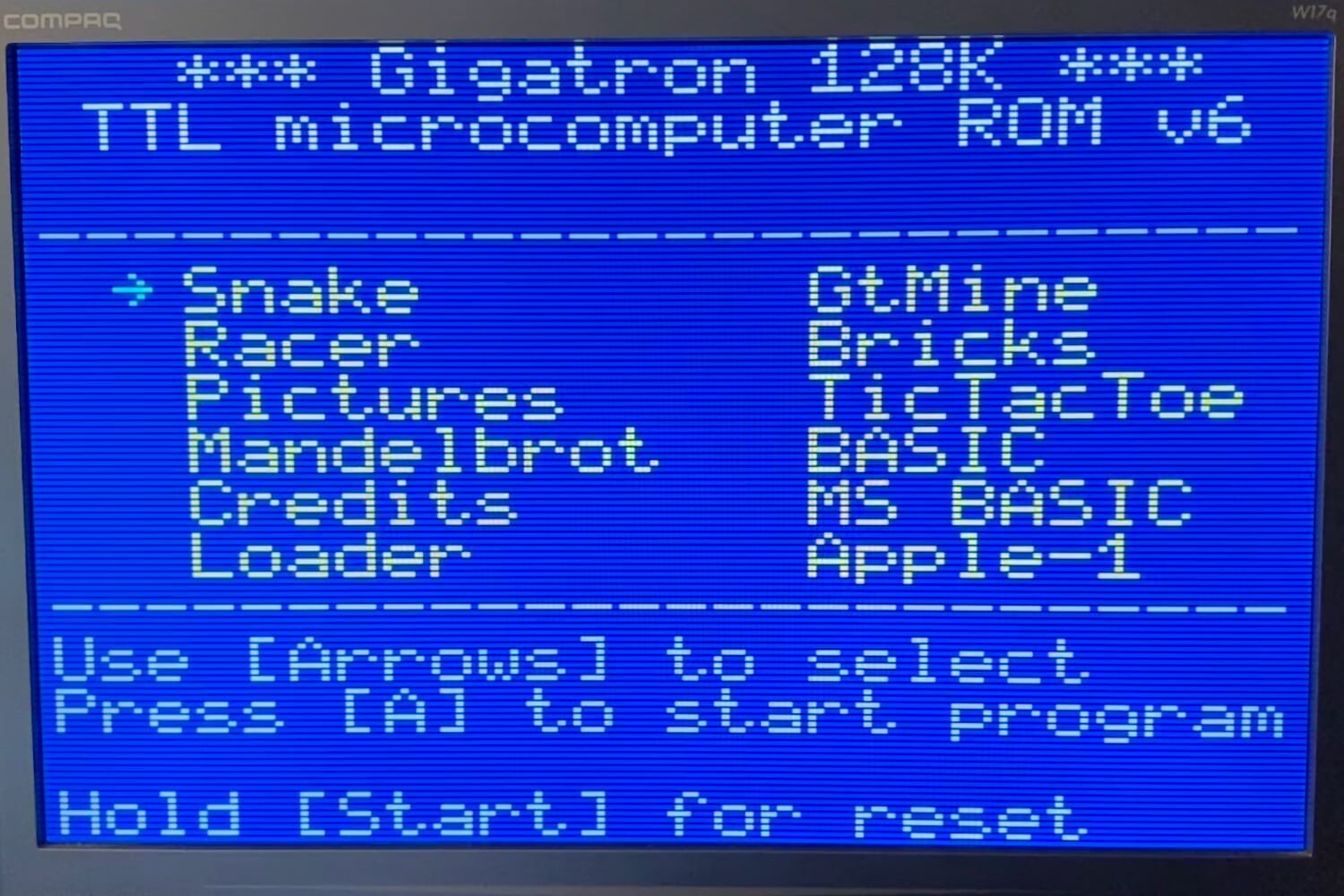 Gigatron TTL Computer Pre-programmed ROM v5a