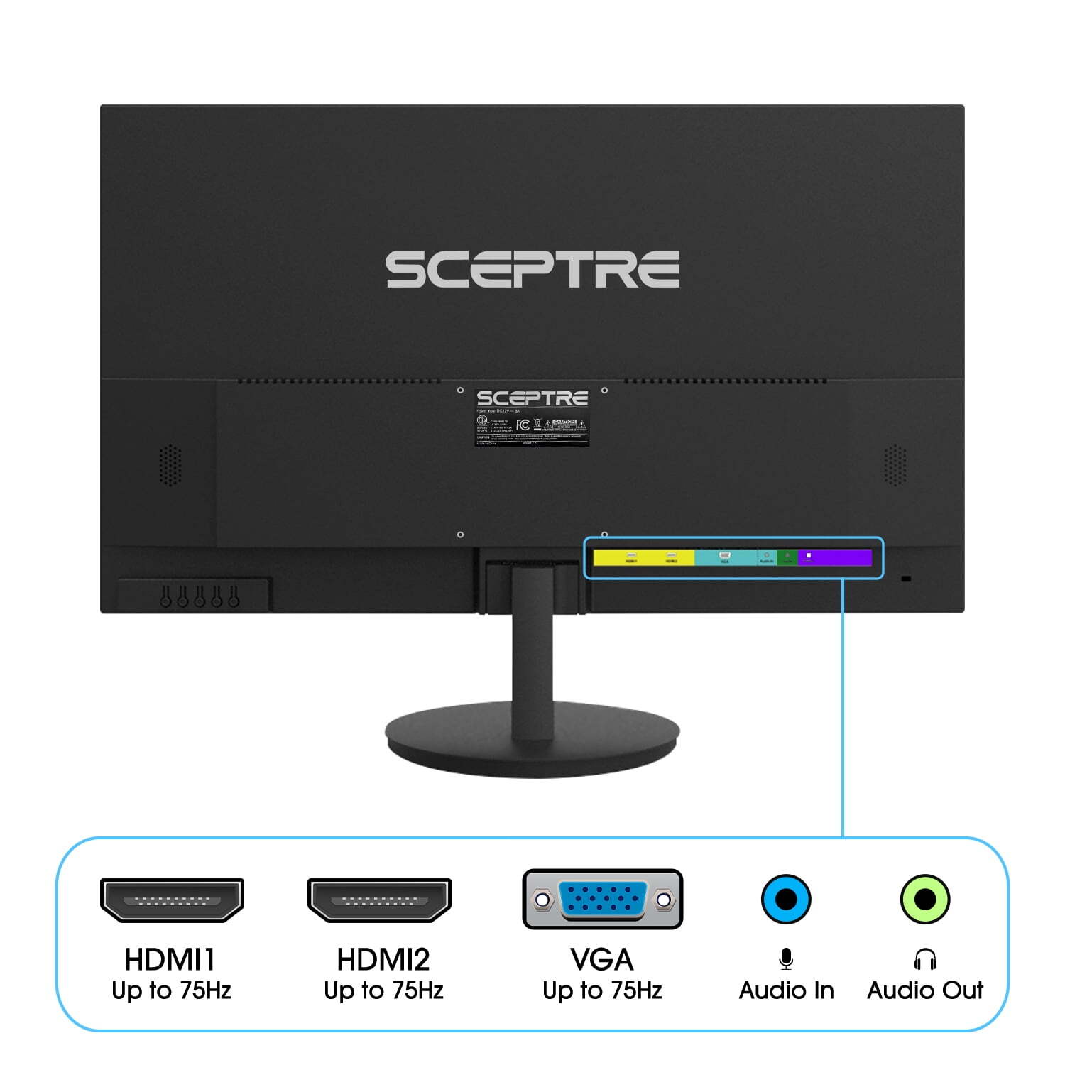 Sceptre E275W-1920 27-inch Wide Screen LED Monitor (with built-in speakers)