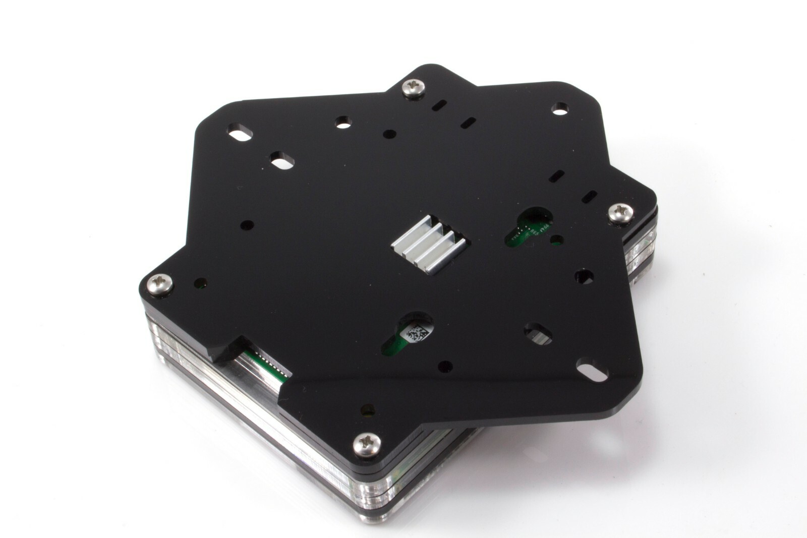 Zebra VESA Mounting Plate for Raspberry Pi 4B, 3B+, 3, Pi 2, and Pi B+ ~ Black