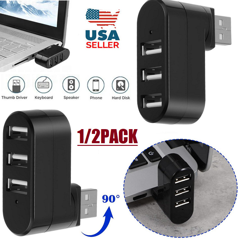 2× 3 Port High Speed USB 3.0 Multi HUB Splitter Expansion Desktop PC Laptop lot