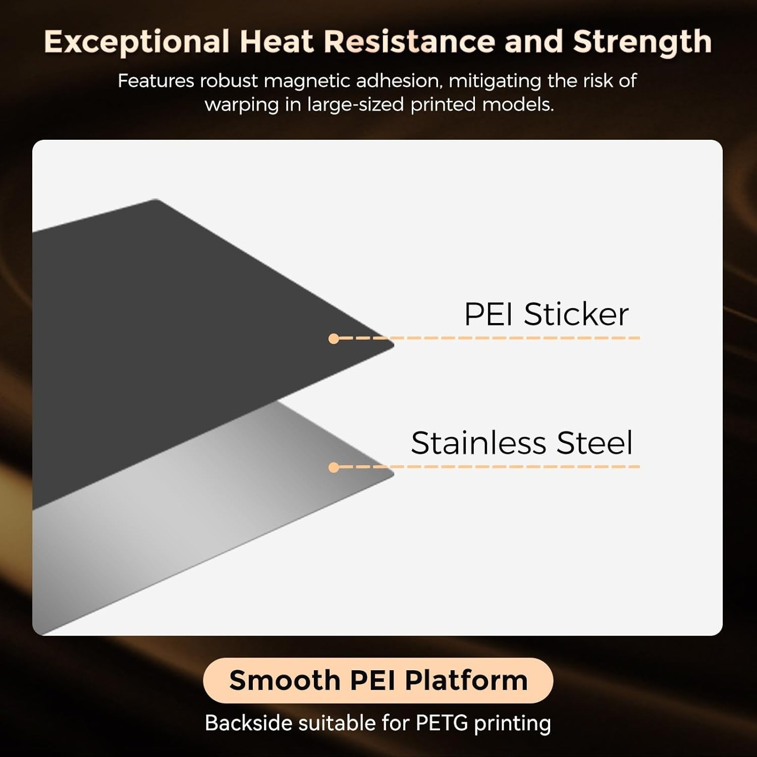 High-Performance Smooth PEI & Powder-Coated Platform for Adventurer Series