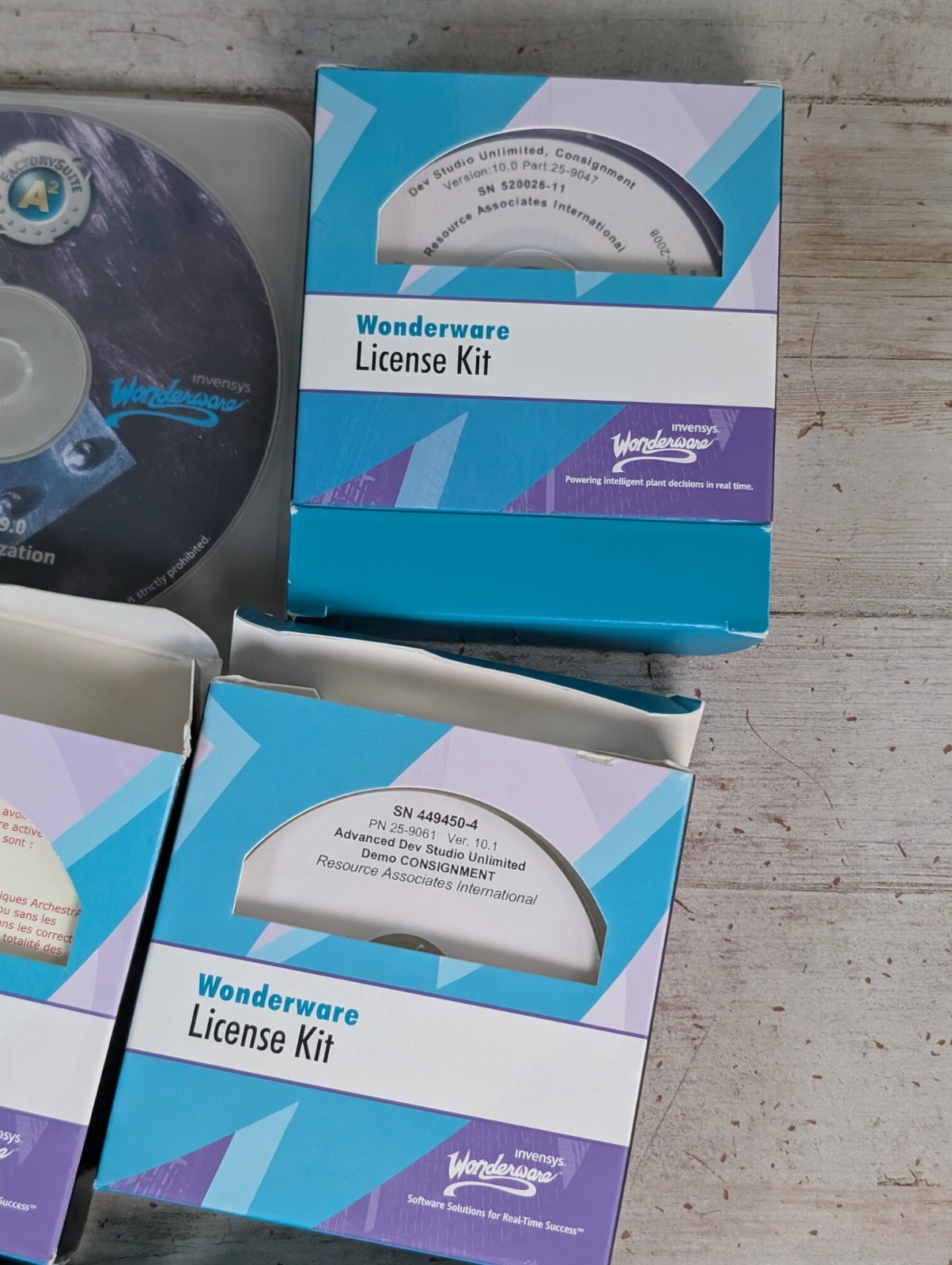 Invensys Wonderware Software Disk CD Lot – Dev Studio 10.0 In Touch 9 Others