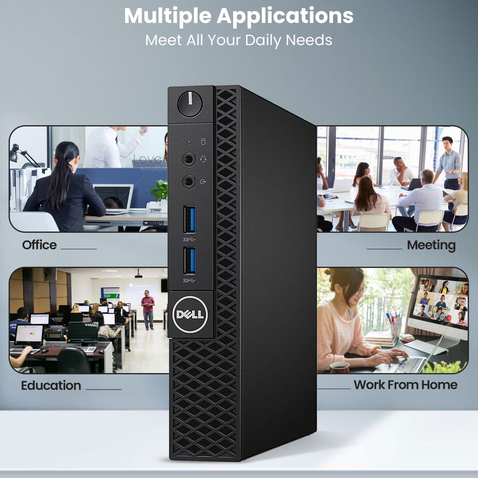 DELL Micro Desktop PC Computer i7, i5 Up to 32GB RAM, NVMe SSD, Windows 11 Wi-Fi