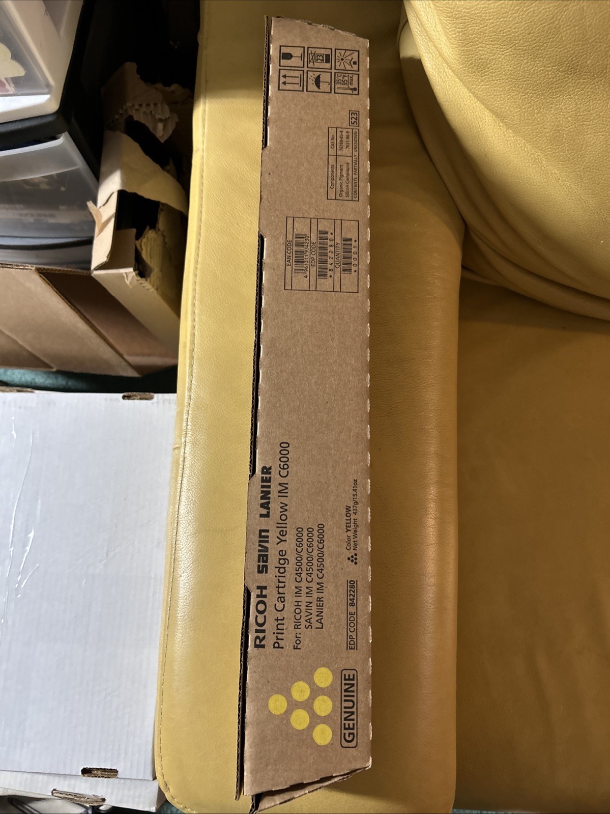 Genuine Ricoh 842280 Yellow Toner Cartridge IM C4500 C6000 – NEW OEM